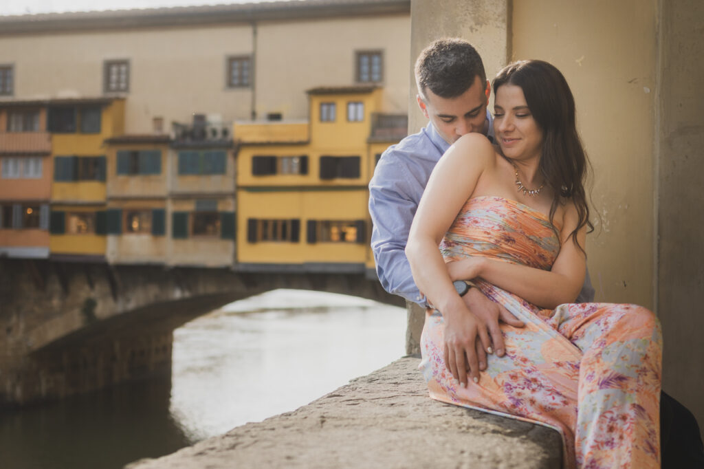Fidanzamento in Firenze ponte vecchio